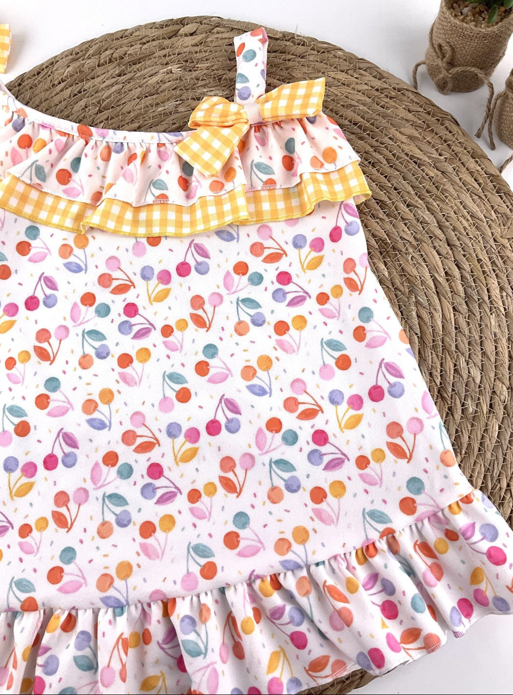 Vestido niña cerezas