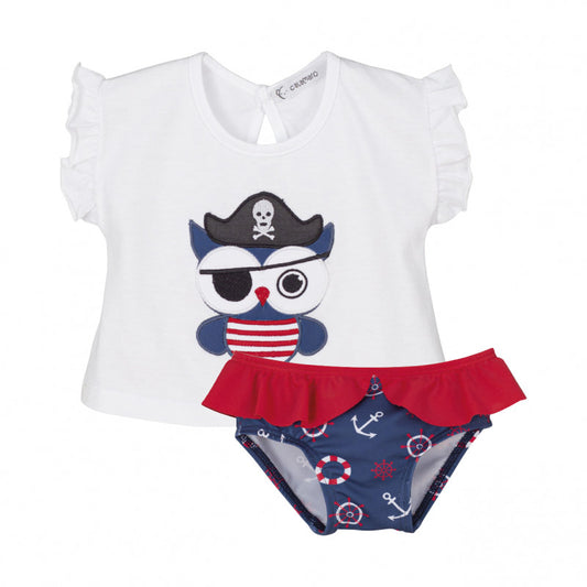 Conjunto bebé baño pirata