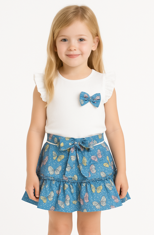 Conjunto niña mariposas