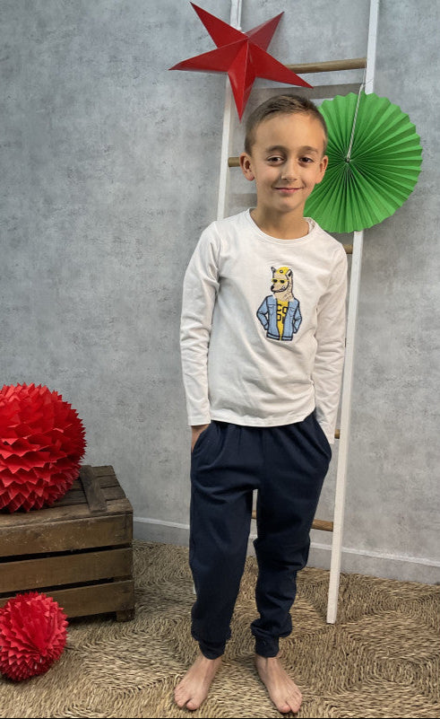 Conjunto niño lobo motero