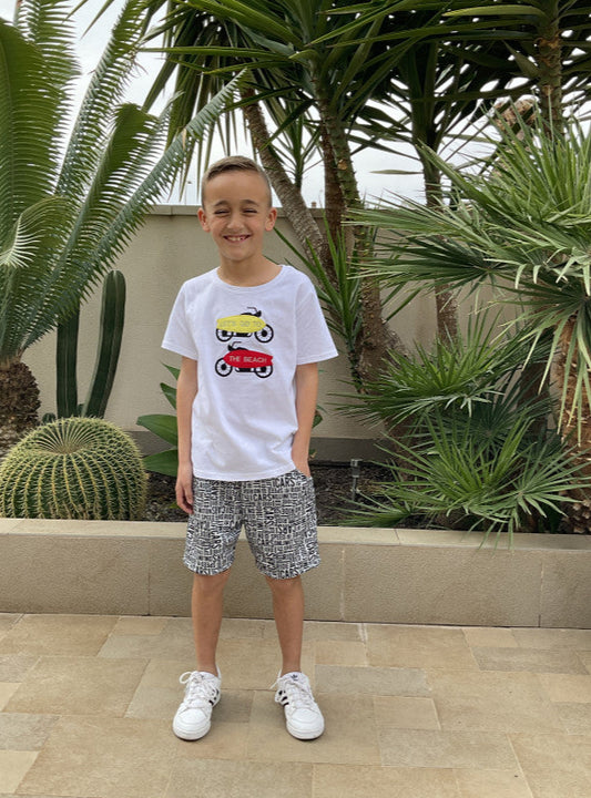 Conjunto niño motos