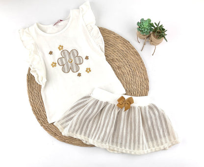 Conjunto niña falda ganchillo