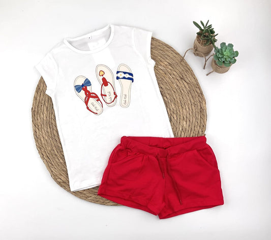 Conjunto niña sandalias