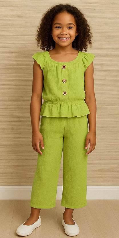 Conjunto rizo con botones